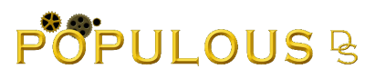 Populous DS title screen for Nintendo DS